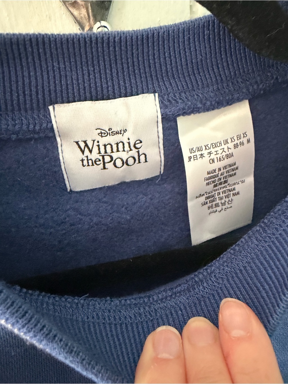 Vintage-Style Disney Winnie the Pooh Tigger Embroidered Pullover Sweatshirt XS - Picture 2 of 4